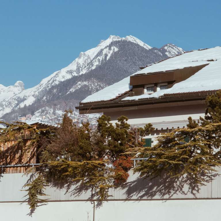 house and mountain