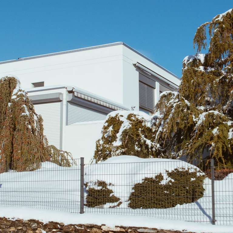 house in the snow